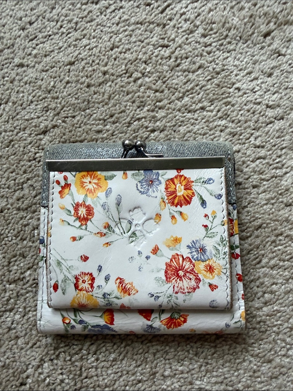 Patricia NashFloral Print Coin Purse Wallet - White with floral print.